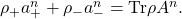 \rho_+ a_+^n + \rho_- a_-^n = {\rm Tr} \rho A^n .